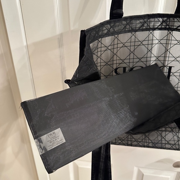 NEW Dior VIP gift Black Geometric Mesh Tote - Picture 6 of 7